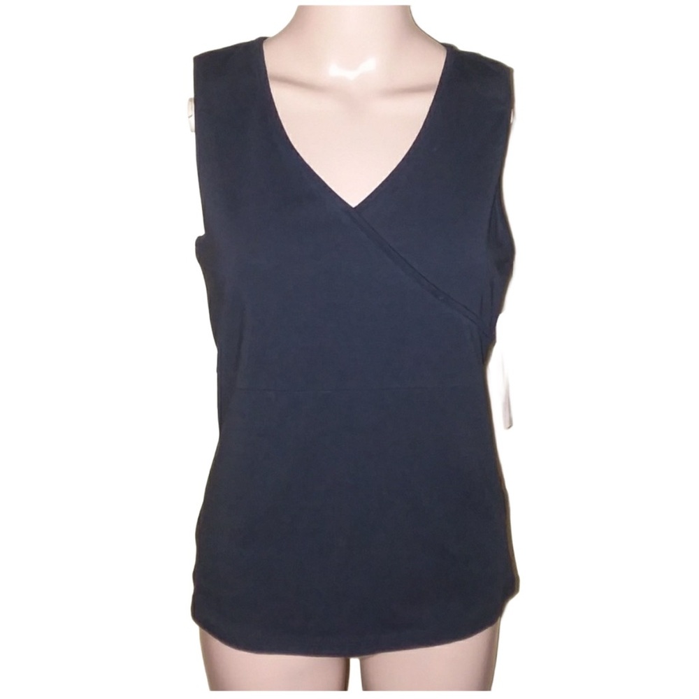 NWT JONES NEW YORK Black Sleeveless Top sz PM